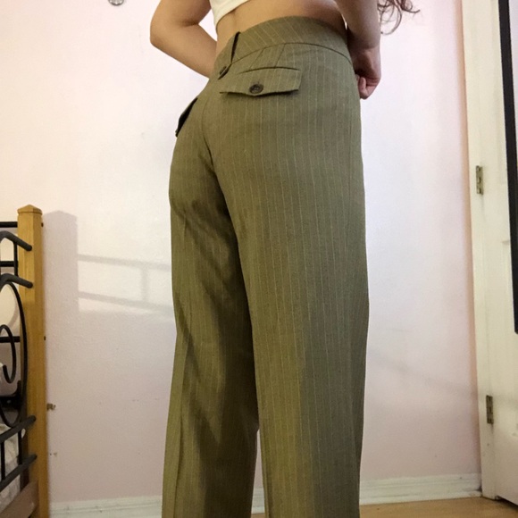 Brown Stripe Pants - Picture 2 of 4
